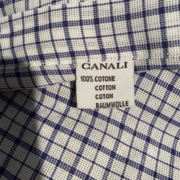 CANALI Men’s Long Sleeve Check Button Down Shirt Sz 16 1/2 - Picture 9 of 10